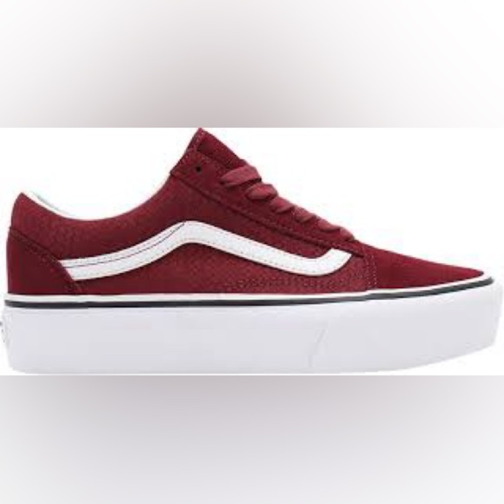Vans old skool platform suede emboss trainers